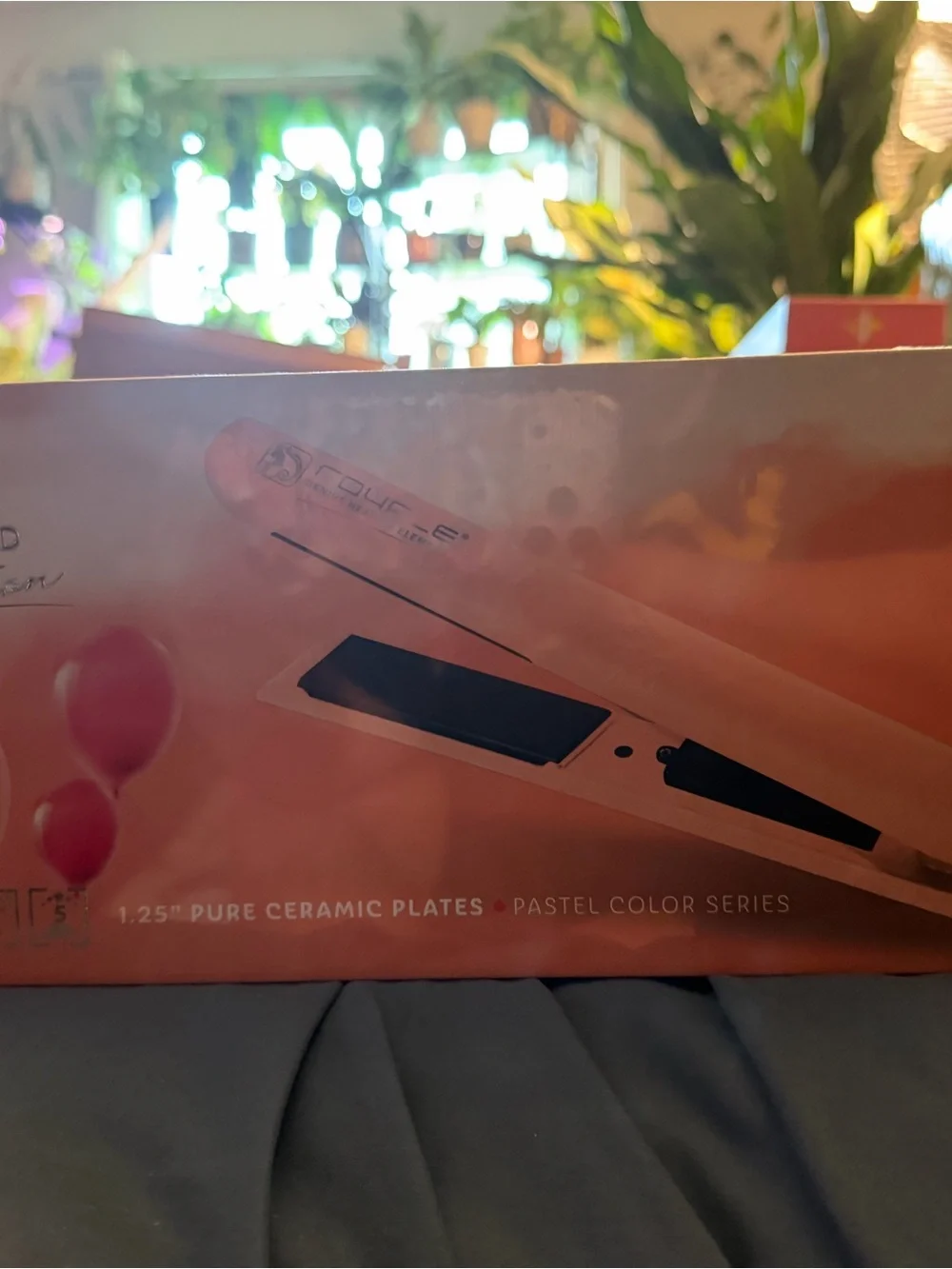 Royale Diamond Collection Pastel Peach Ceramic Flat Iron